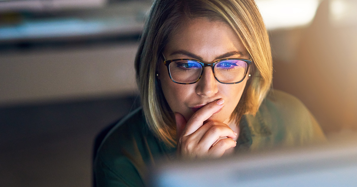 Businesswoman browsing on a computer